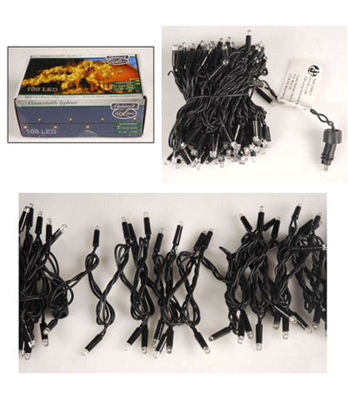 ΦΩΤΑΚΙΑ ΕΠΕΚΤΑΣΗ 100 LED ΖΕΣΤΟ ΛΕΥΚΟ 10Μ 31V ΑΠΟΣΤΑΣΗ 10CM ΜΕΤΑΞΥ LEDS ΜΑΥΡΟ ΚΑΟΥΤΣΟΥΚ ΚΑΛΩΔΙΟ 2.5 ΜΜ image