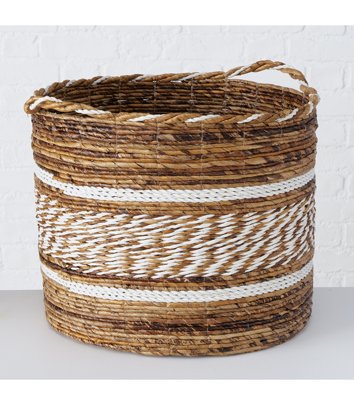 ΚΑΛΑΘΙ Muna ΚΑΦΕ/ΛΕΥΚΟ ΠΛΑΣΤΙΚΟ/ΦΥΛΛΑ ΒΑΝΑΝΙΑΣ 20-92-790 L0 W0 H45 D46cm image