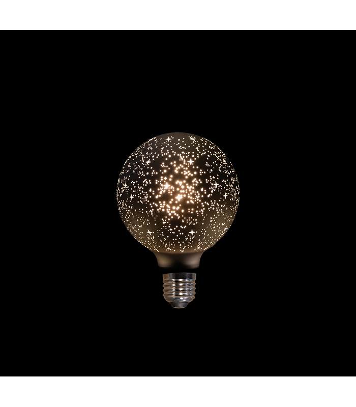 ΛΑΜΠΑ LED BULB BLACK STARS 125X170 MM 4W-2700K / E27 FITTING / DIMMABLE / COLORBOX image