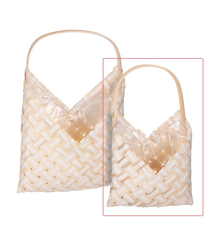 ΤΣΑΝΤΑ-ΚΑΛΑΘΙ ΠΛΕΚΤΟ ΛΕΥΚΟ ΡΑΤΤΑΝ Formial l26xw12xh40cm image