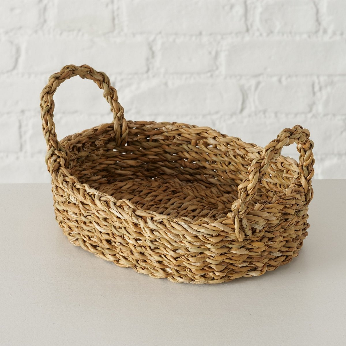 ΚΑΛΑΘΙ ΟΒΑΛ Sophy ΔΙΑΚΟΣΜ 24x16x7cm ΦΥΣΙΚΟ Θαλασσόχορτο 20-23-725 image