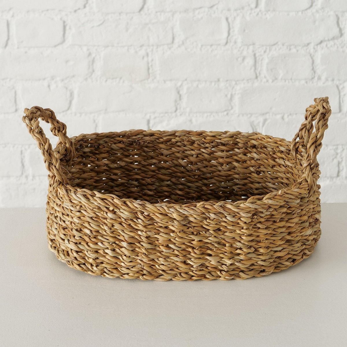 ΚΑΛΑΘΙ ΟΒΑΛ Sophy ΔΙΑΚΟΣΜ 30x22x9cm ΦΥΣΙΚΟ Θαλασσόχορτο 20-23-725 image