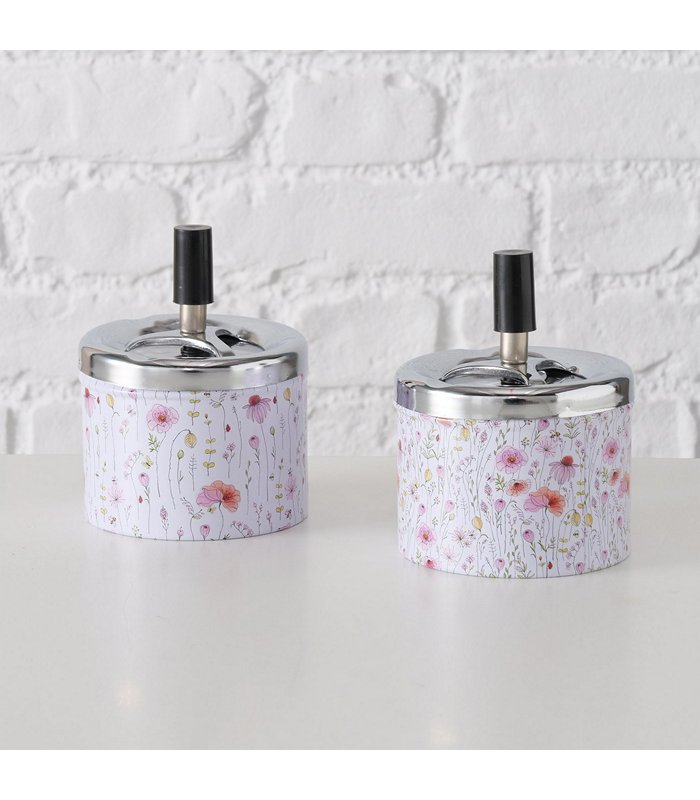 ΣΤΑΧΤΟΔΟΧΕΙΟ 2/ass ΡΟΖ/ΑΣΗΜΙ Babette H12cm D9cm Stainless steel image