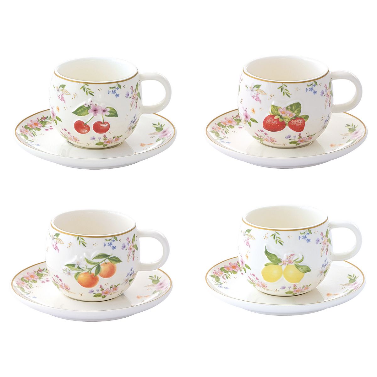ΦΛΥΤΖΑΝΙ ΚΑΦΕ ΣΕΤ/2 120ML 4 ΣΧΕΔΙΑ FANCY FRUIT image
