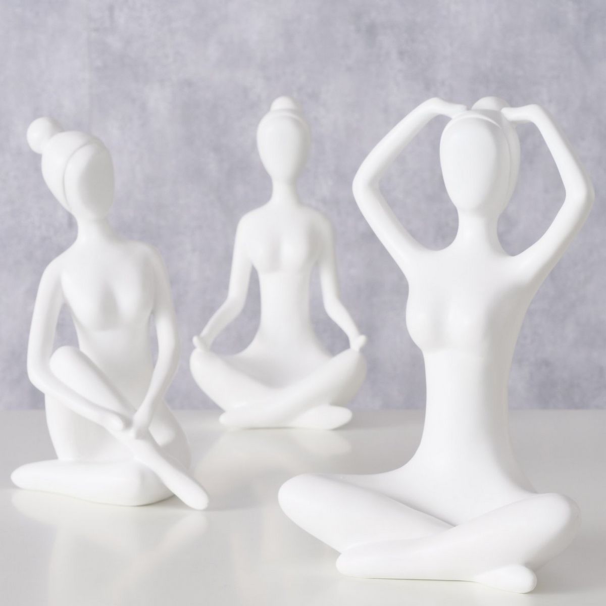 ΓΥΝΑΙΚΑ Yoga 3/ass ΦΙΓΟΥΡΑ ΛΕΥΚΟ 20x15x29cm Polyresin image