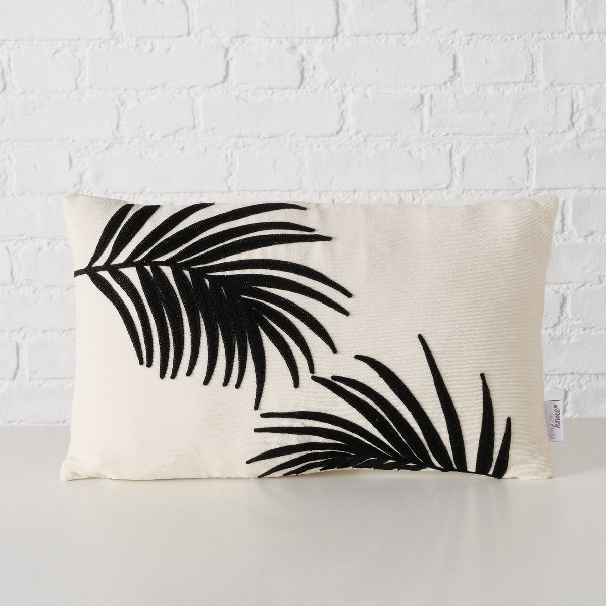 ΜΑΞΙΛΑΡΙ Parna ΜΠΕΖ ΜΑΥΡΟ ΚΛΑΔΙ ΦΟΙΝΙΚΑ 48Χ29Χ10cm Polyester image