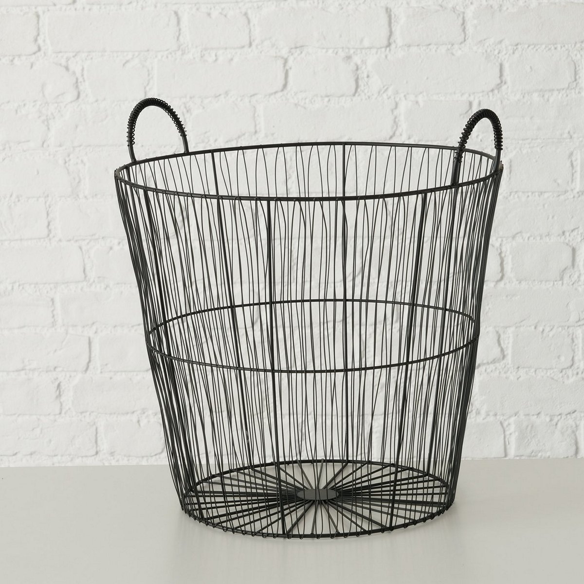 ΚΑΛΑΘΙ ΔΙΑΚΟΣΜ ΜΑΥΡΟ ΜΕΤΑΛΛΟ Baguni H40cm D40cm 20-23-425 image