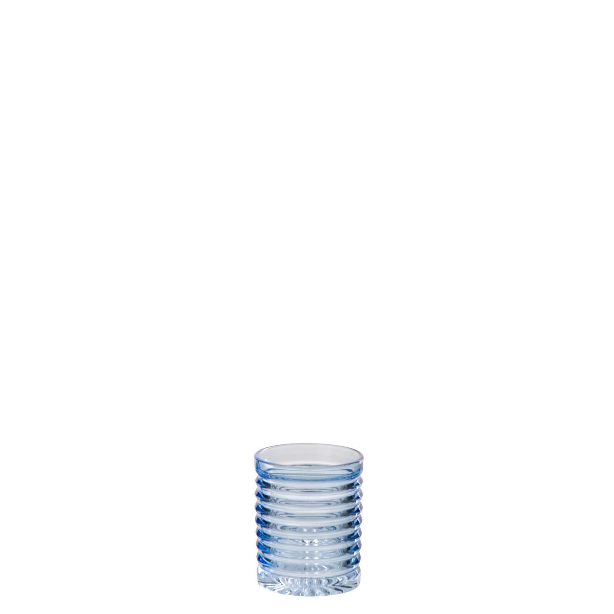 ΠΟΤΗΡΙ ribbed ΓΥΑΛΙ ΜΠΛΕ 8x8x9 image