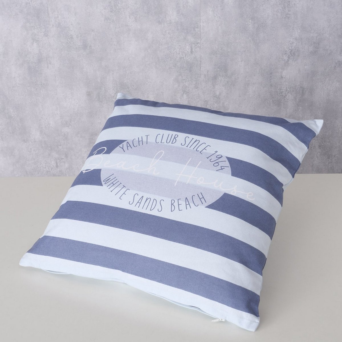 ΜΑΞΙΛΑΡΙ ΡΙΓΕ ΜΠΛΕ ΛΕΥΚΟ 45Χ45Χ5cm Cotton image