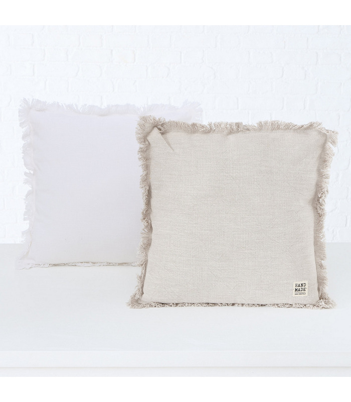 ΜΑΞΙΛΑΡΙ 2/ASS 45χ45 cm ΜΕ ΚΡΟΣΙ ΜΠΕΖ/ΛΕΥΚΟ Lenea Cotton 100% image