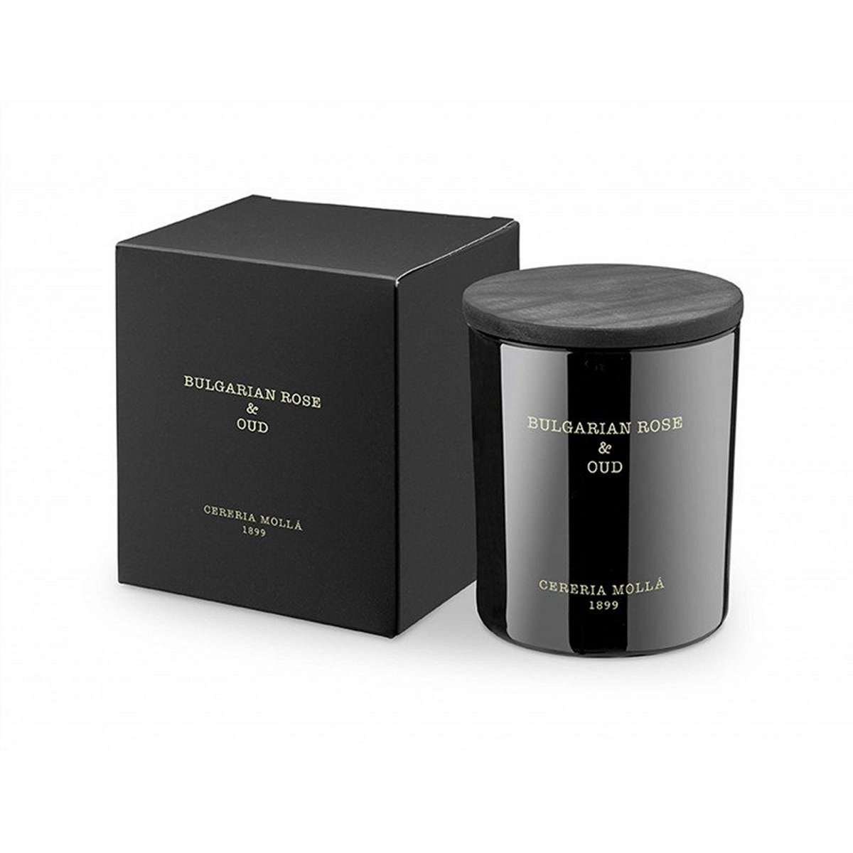 ΚΕΡΙ ΦΥΤΙΚΟ ΣΕ ΓΥΑΛΙΝΟ ΠΟΤΗΡΙ ivory 230GR 50hr άρωμα bulgarian rose & oud image