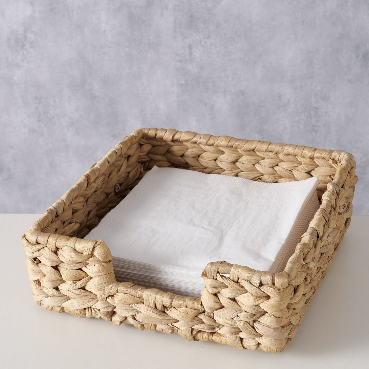 ΧΑΡΤΟΠΕΤΣΕΤΟΘΗΚΗ Cado 22X22X7cm ΨΑΘΙΝΟ ΦΥΣΙΚΟ ΣΕ ΜΕΤΑΛΛΙΚΟ ΣΚΕΛΕΤΟ image