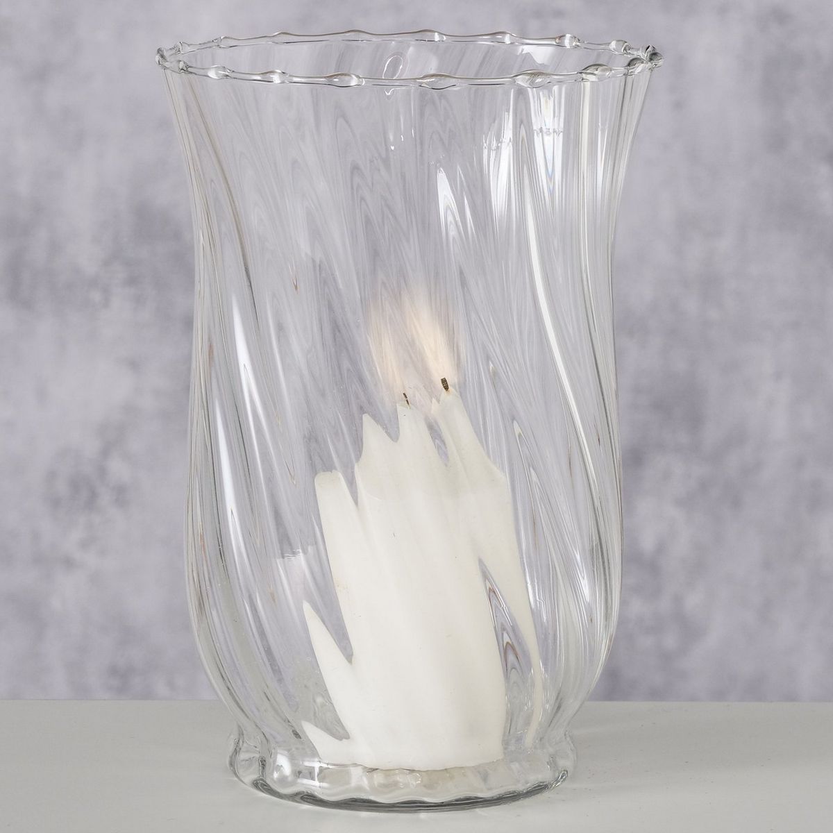 ΒΑΖΟ Louna ΔΙΑΦΑΝΕΣ ΓΥΑΛΙ H20cm D14cm image