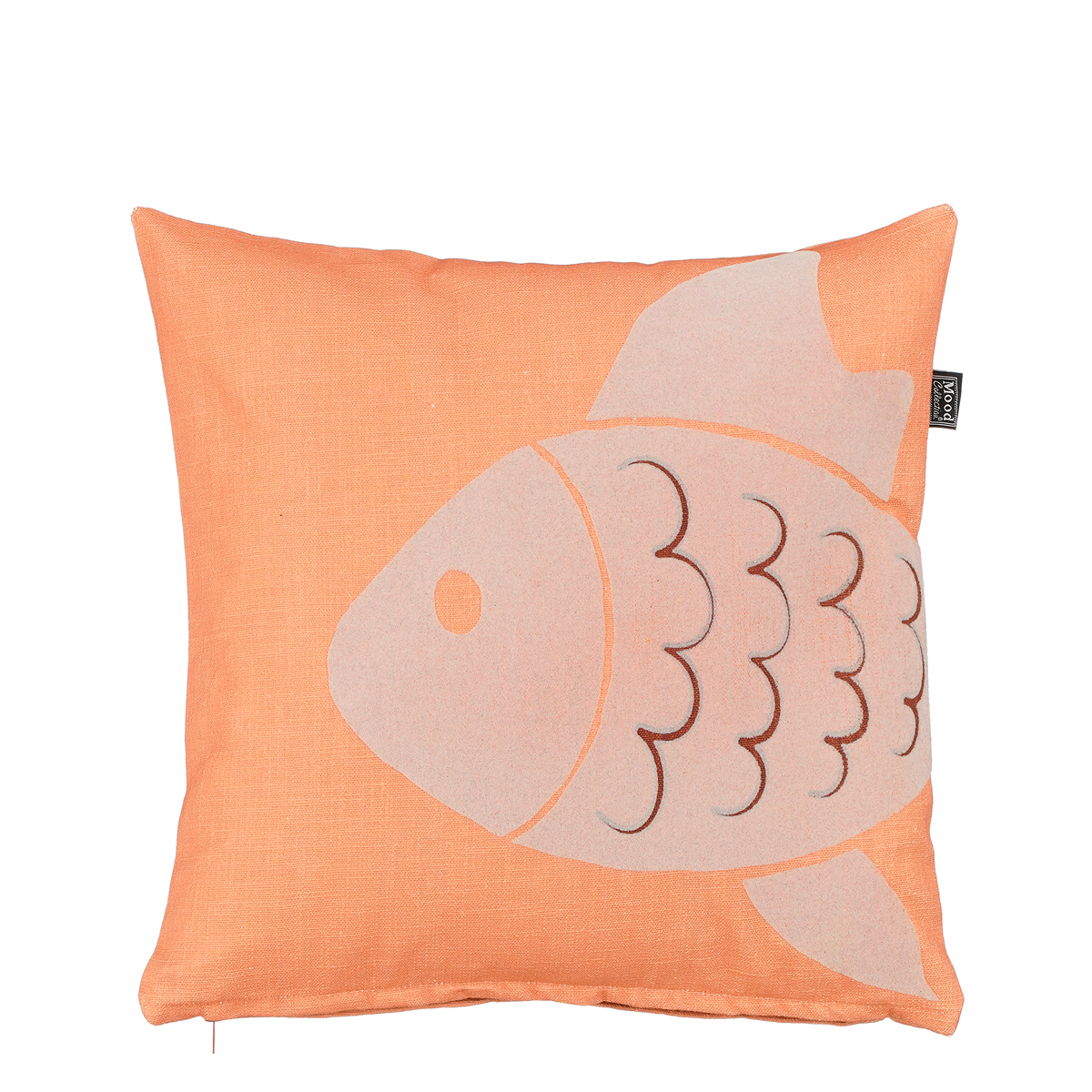 ΜΑΞΙΛΑΡΙ fish ΠΟΡΤΟΚΑΛΙ ΜΕ ΣΧΕΔΙΟ ΨΑΡΙ - 45x45x10cm cotton image