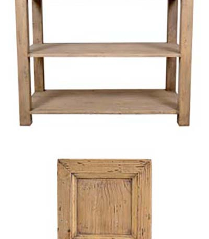 ΚΟΝΣΟΛΑ 110X60X90 CM VIEUX BOIS ME 2 ΡΑΦΙΑ ΠΑΛΑΙΩΜΕΝΟ ΦΥΣ.ΞΥΛΟ ΠΕΥΚΟΥ image
