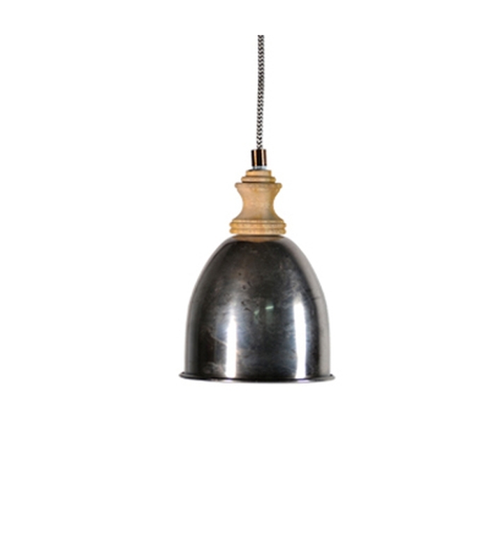 ΦΩΤΙΣΤΙΚΟ 15X15X25 CM ΜΕΤΑΛΛΙΚΟ /ΞΥΛΙΝΟ ΟΡΟΦΗΣ ΑΝΤΙΚΕ NICKEL ΣΤΡΟΓΓΥΛΟ ΝΙΚΕΛ image