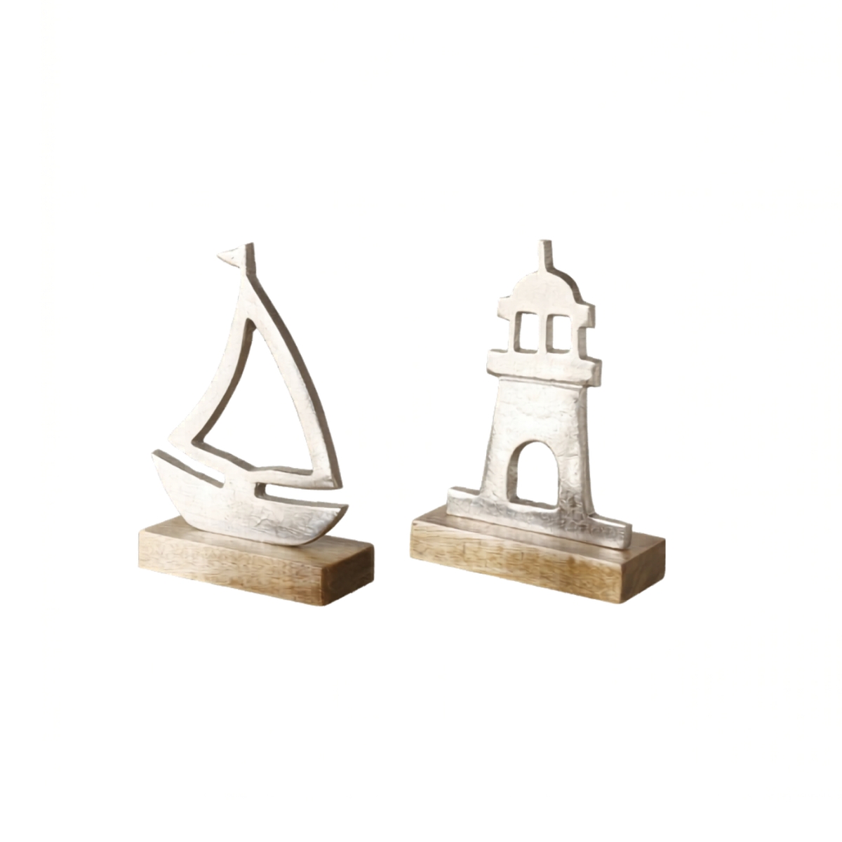 ΒΑΡΚΑ/ΦΑΡΟΣ 2/ass ΔΙΑΚΟΣΜ Marea H18cm ΒΑΣΗ ΞΥΛΟ Μάνγκο 20-25-543 image