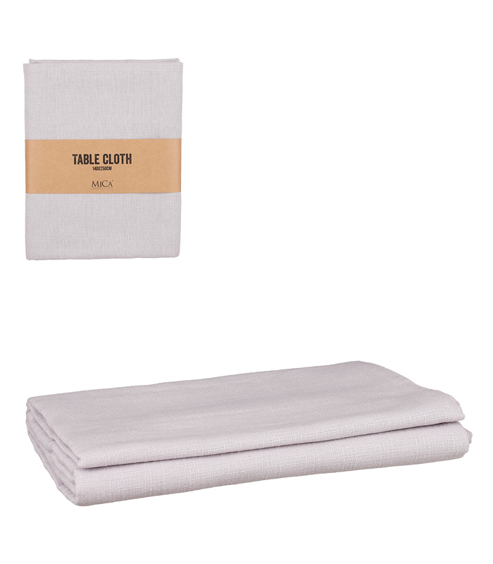 ΤΡΑΠΕΖΟΜΑΝΤΗΛΟ Villia ΓΚΡΙ ΒΑΜΒΑΚΕΡΟ l250xw140cm image