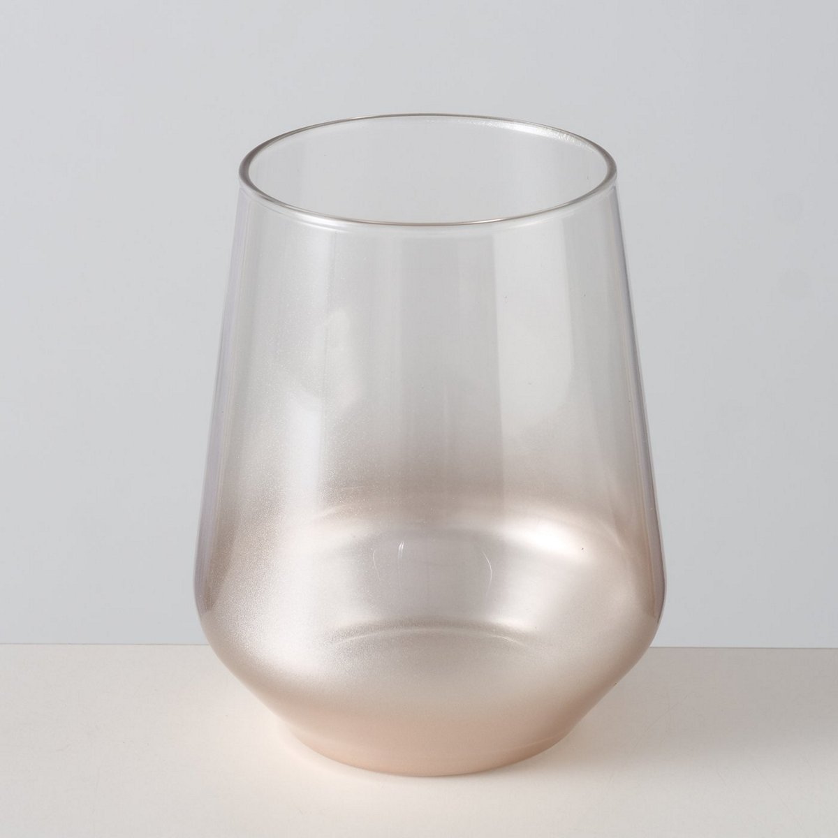 ΠΟΤΗΡΙ Precioso H11cm D9cm ΓΥΑΛΙ ΡΟΖ ΧΡΥΣΟ Dishwasher proof image