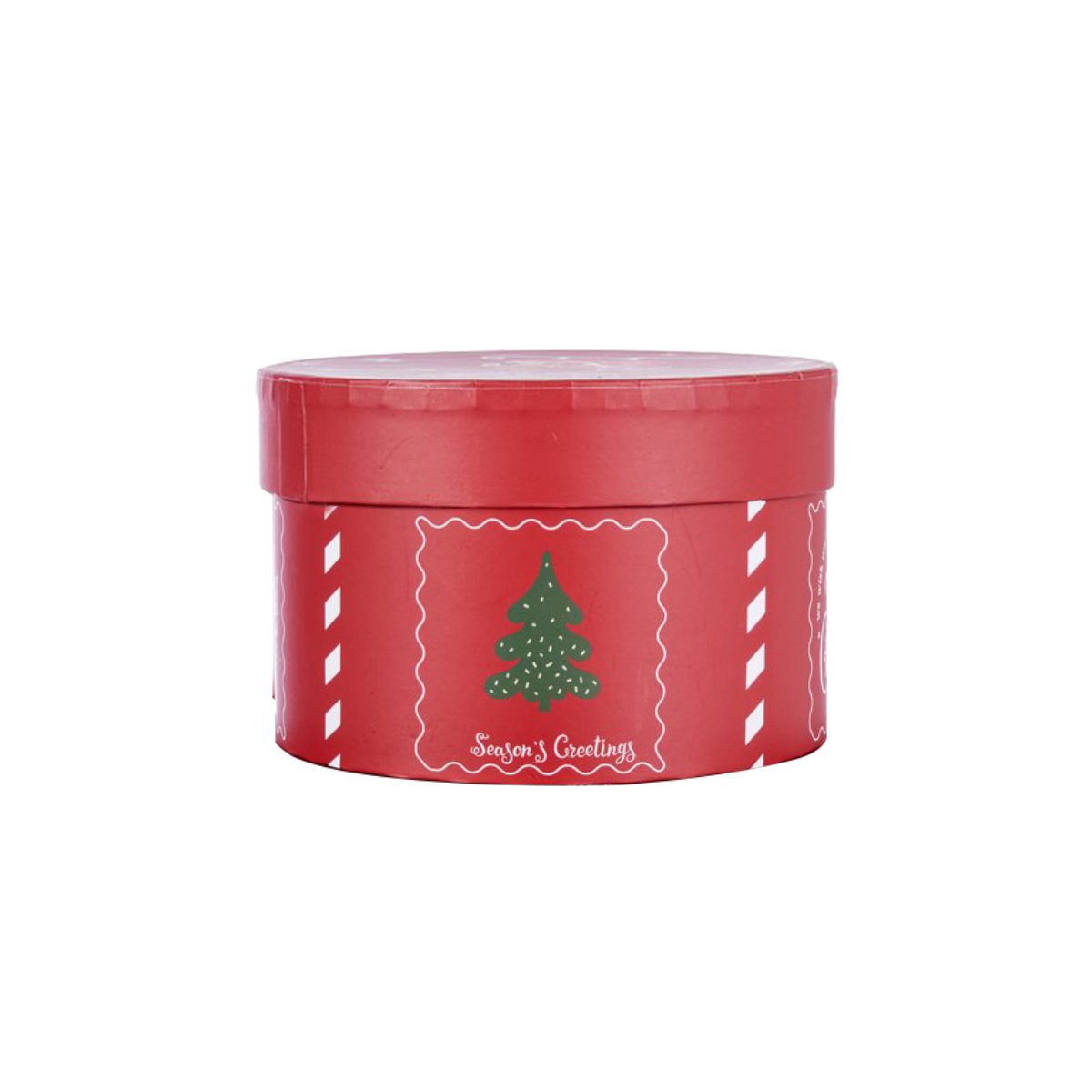 ΚΟΥΤΙ ΣΤΡΟΓΓΥΛΟ ΚΟΚΚΙΝΟ MERRY CHRISTMAS ΧΑΡΤΙ D14 image