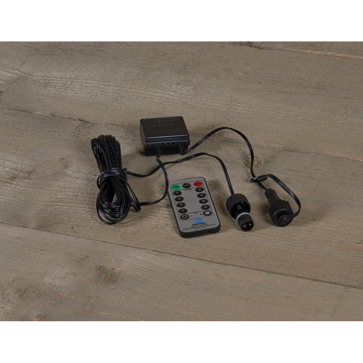 ΚΑΛΩΔΙΟ 5MTR IP44 BLACK WITH RADIO FREQUENCY REMOTE CONTROLL ON/OFF - 8H TIMER - DIMMER FUNCTION - 8F CONTROLLER (NOT G image